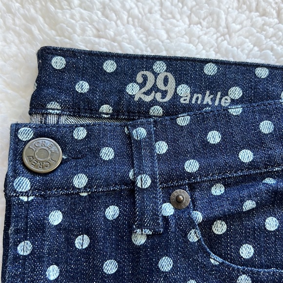 J. Crew | Toothpick Jeans In Polka Dot | Size 29 - Picture 2 of 5